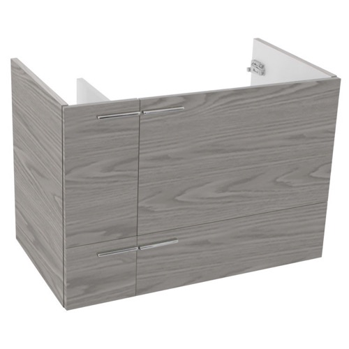 31 Inch Wall Mount Grey Walnut Bathroom Vanity Cabinet ACF L417WG